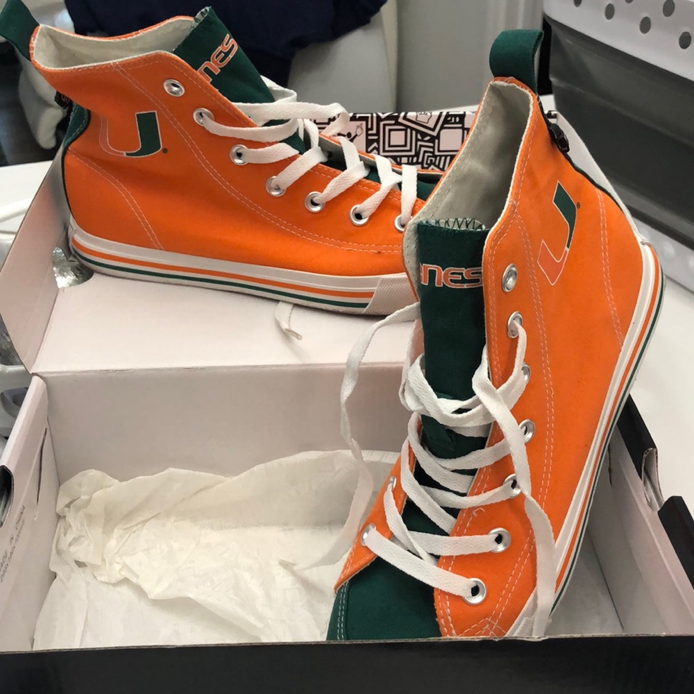 University of Miami Canes High Tops Shoes